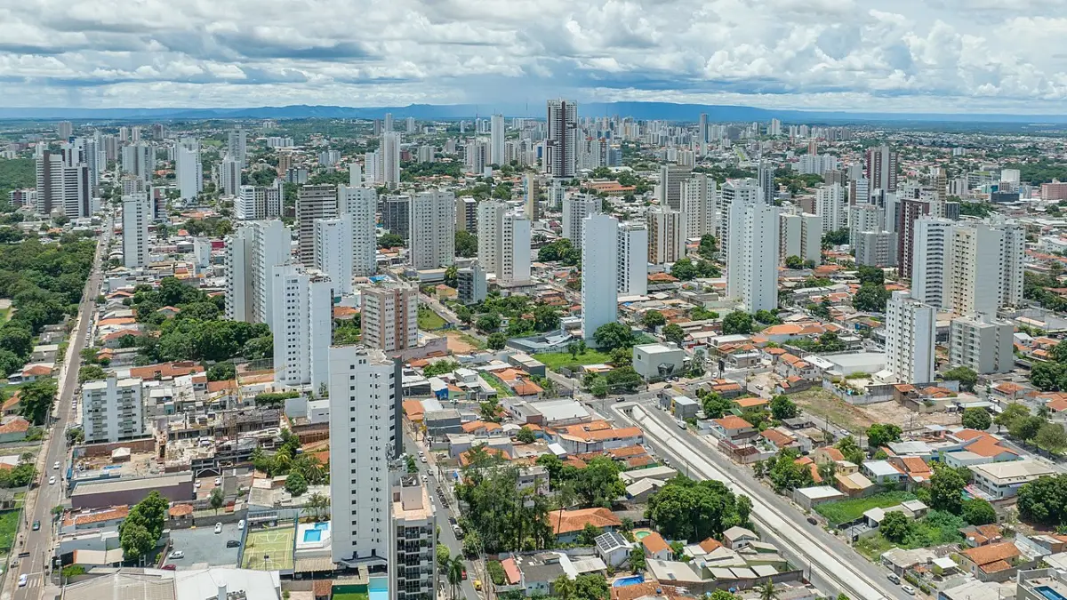 Vista do centro em Cuiabá, Mato Grosso