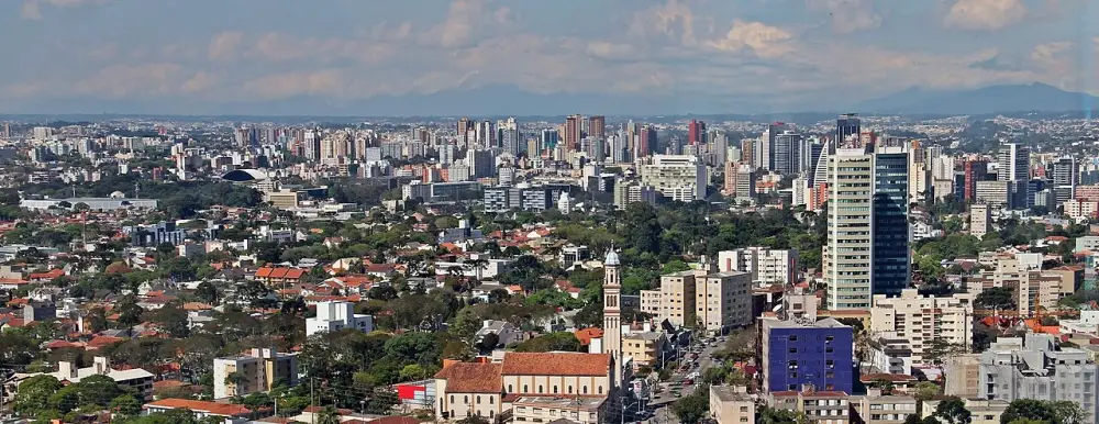 Vista da Torre das Mercês em Curitiba, Paraná