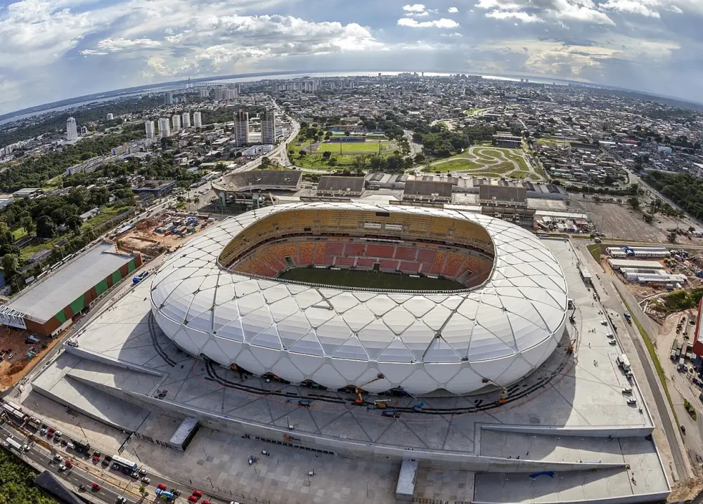 Arena da Amazônia vista do alto em Manaus, Amazonas